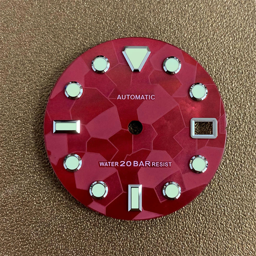 Repair Tools Kits C3 Green Luminous 285mm Wristwatch Faces High Quality Watch Dial For NH35 NH36 4R 7S Automatic Movement Men Watches Accessories 2304