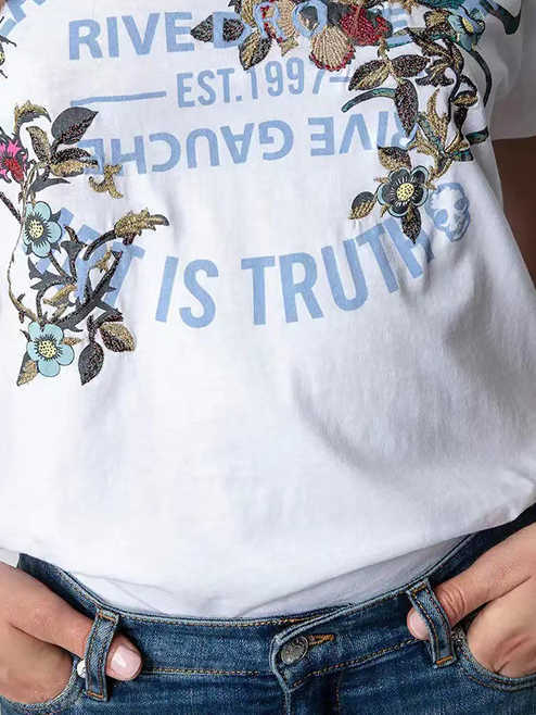 Flowers Letter Print T-shirts Women Summer Fashion Short Sleeves Tees Tops Streetwear Fashion O-neck Casual T-shirts Top 2023