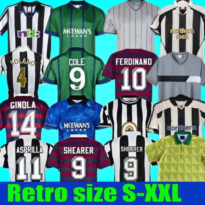96 97 98 99 SOCCER jerseys NUFC SHEARER Retro HAMANN SHEARER PINAS 1988 93 95 1997 05 06 2000 01 OWEN classic FOOTBALL SHIRTS Ginola long sleeves 88889999