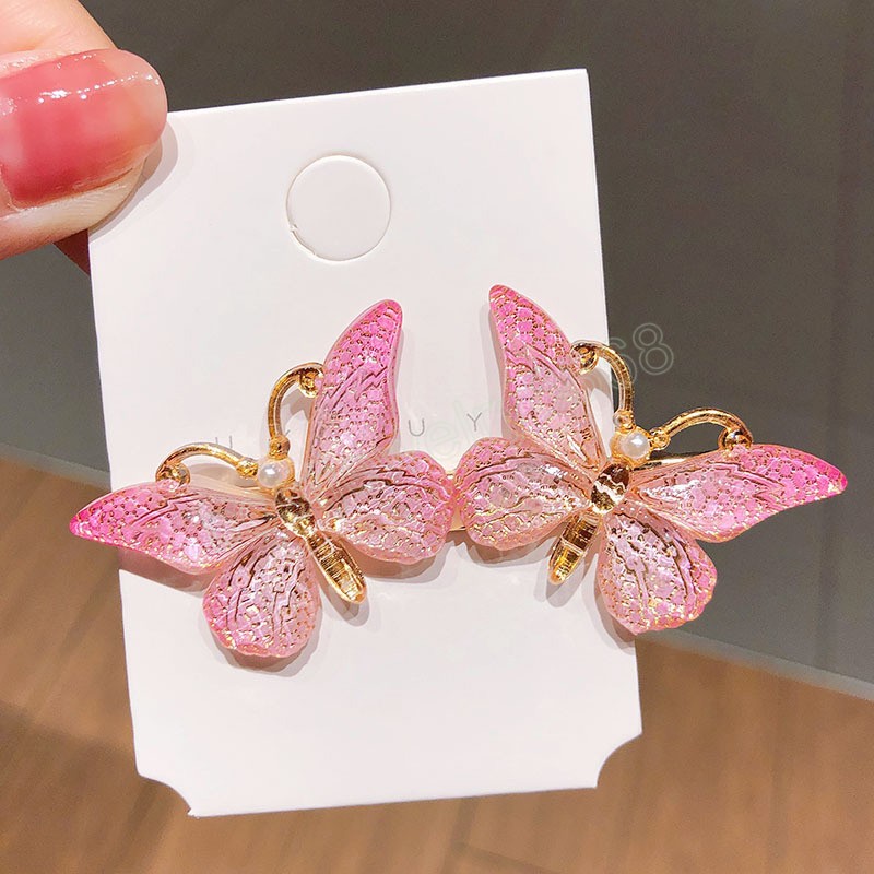 Cute Colorful Butterfly Hairpin For Women Girls Sweet Hair Clip Barrette Headband Fashion Hair Ornament Accessories
