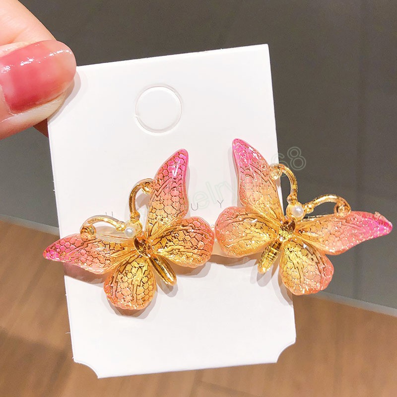 Cute Colorful Butterfly Hairpin For Women Girls Sweet Hair Clip Barrette Headband Fashion Hair Ornament Accessories