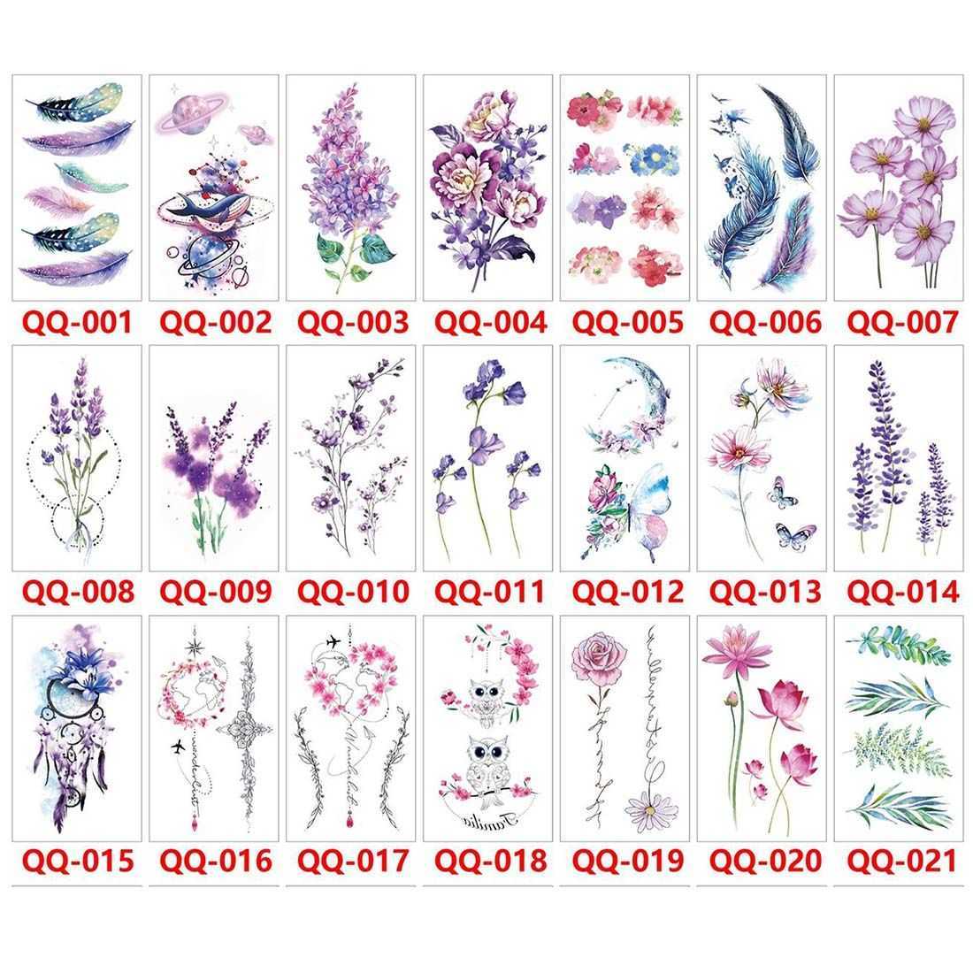 5 PC Temporary Tattoos Tattoo Stickers Female Sexy Waterproof Men Women Lasting Temptation Dirty Word Alternative Text Stickers Leg Body Art Accessory