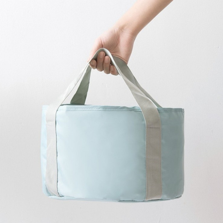 Travel Collapsible Basin Bag Toilet Supplies Portable Foot Washing with Handle 5 Colors Folding Bucket for Camping 122281