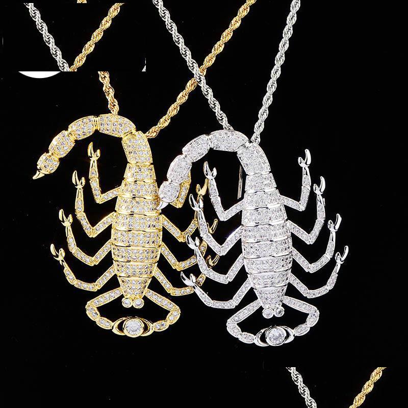 Pendant Necklaces New Fashion Personalized Real 18K Rose Gold Bling Diamond Halloween Scorpion Necklace Hip Hop Rapper Jewelry Gifts Dhtrr
Pendant Necklaces New Fashion Personalized Real 18K Rose Gold Bling Diamond Halloween Scorpion Necklace Hip Hop Rapper Jewelry Gifts Dhtrr