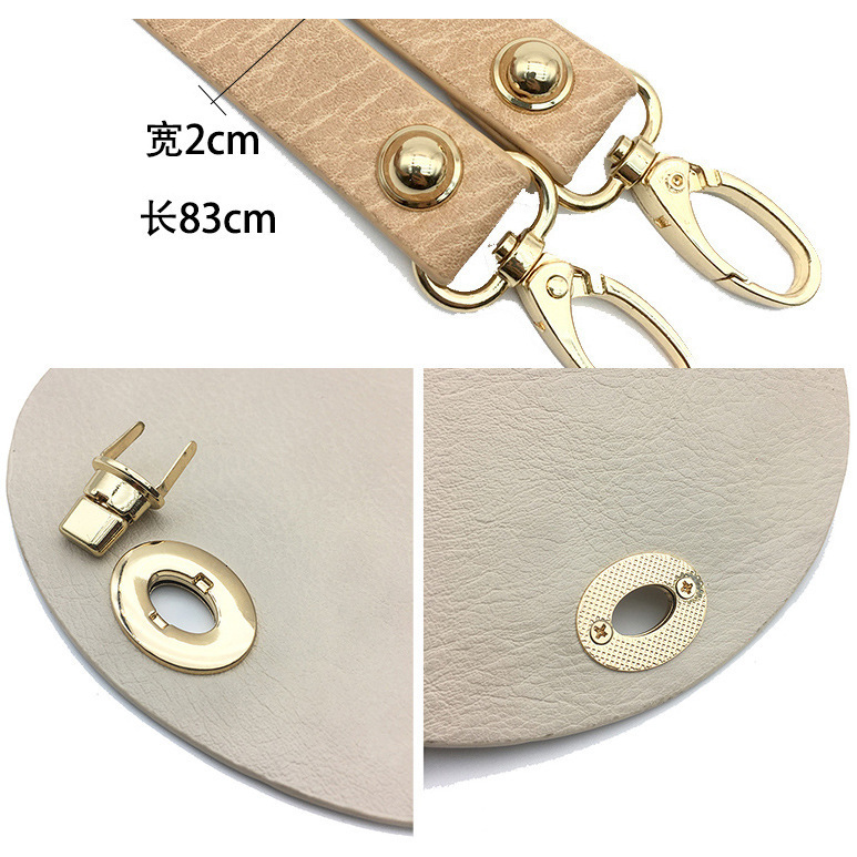 Bag Parts Accessories Suede Leather Strap Handmade Handbag Woven Set High Quality Bottoms With Hardware for DIY Shoulder 230404