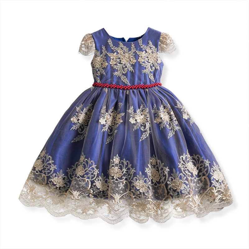 Flower Girls' Dresses girl embroidered dress children soft lace princess dress with short sleeves Kids Formal Wear wind lace skirt Bow skirt, 704royal blue
Flower Girls' Dresses girl embroidered dress children soft lace princess dress with short sleeves Kids Formal Wear wind lace skirt Bow skirt, 704royal blue