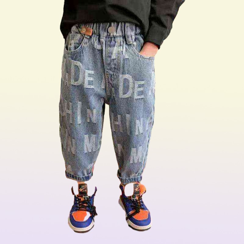 toddler Boys Casual Jeans Trousers spring Autumn Denim Pants for Kids boy Children Loose Clothing 6 8 10 12 years 220209