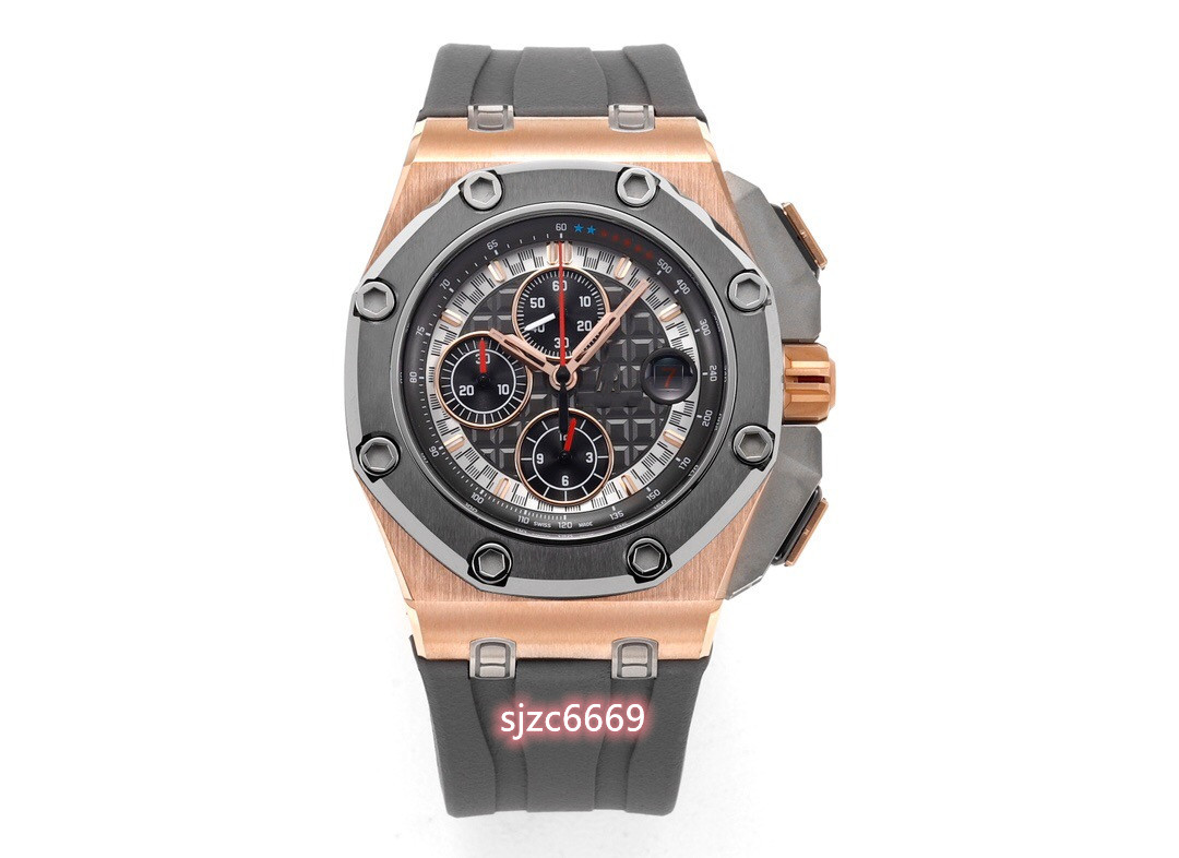 JJF 26568 watch diameter of 44mm and a thickness of 14.43mm with cal.3126 timing movement sapphire glass mirror titanium metal case natural rubber strap, As shown
JJF 26568 watch diameter of 44mm and a thickness of 14.43mm with cal.3126 timing movement sapphire glass mirror titanium metal case natural rubber strap, As shown
