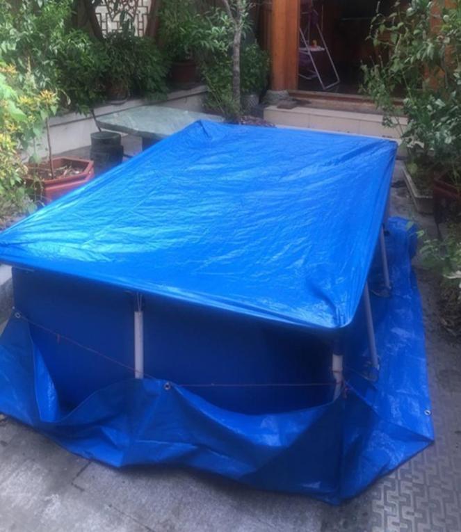 Cover Rainproof Dust Cover Waterproof Tarp Rectangular Swimming Pool Frame Pool Family Garden