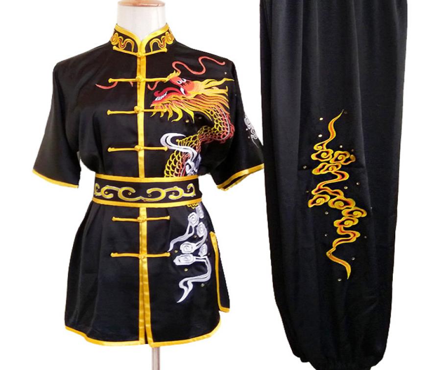 Chinese wushu uniform Kungfu clothes Martial arts suit taolu outfit Routine garment changquan kimono for men women boy girl kids a