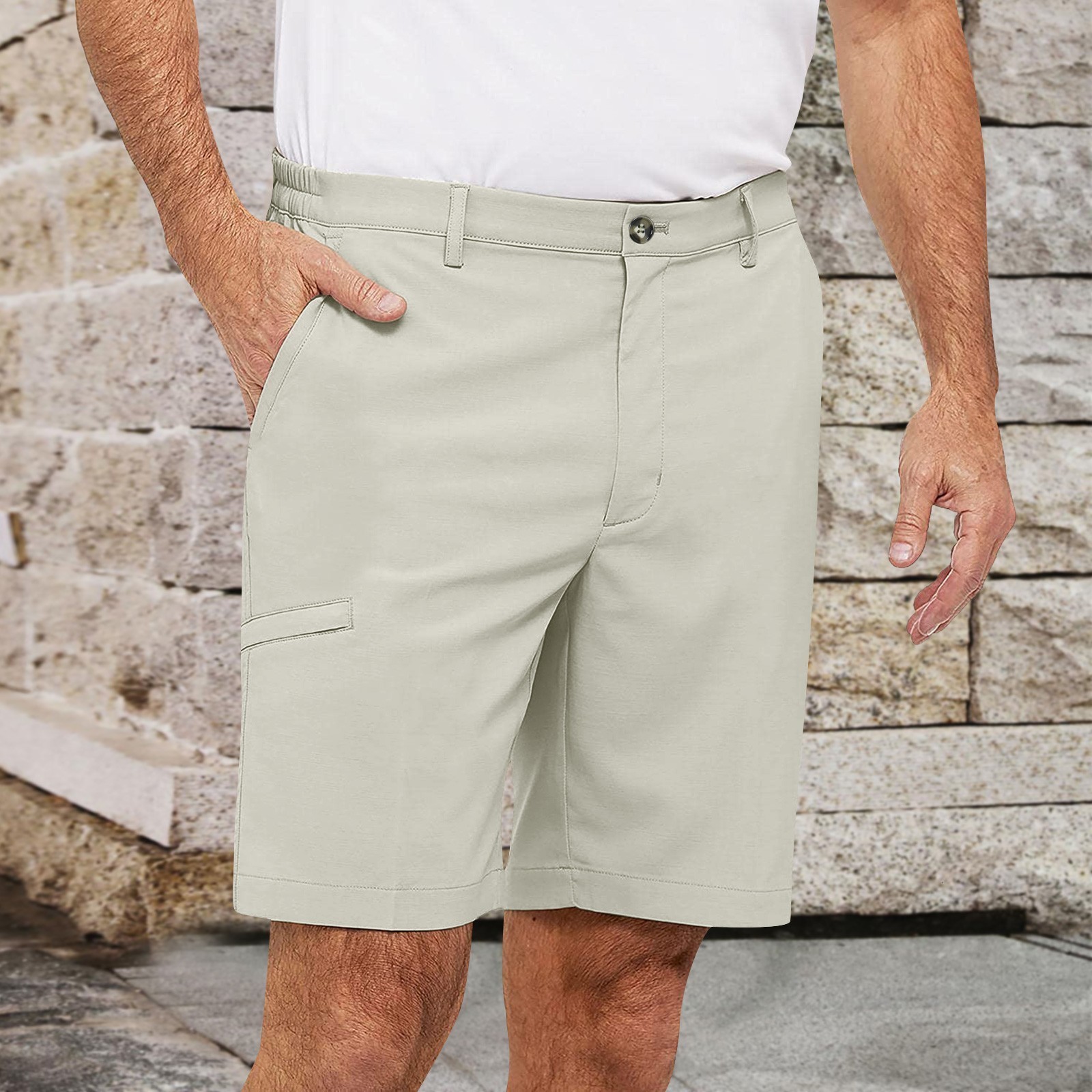 Men's Shorts Men's Summer Solid Lace Casual Shorts 230404