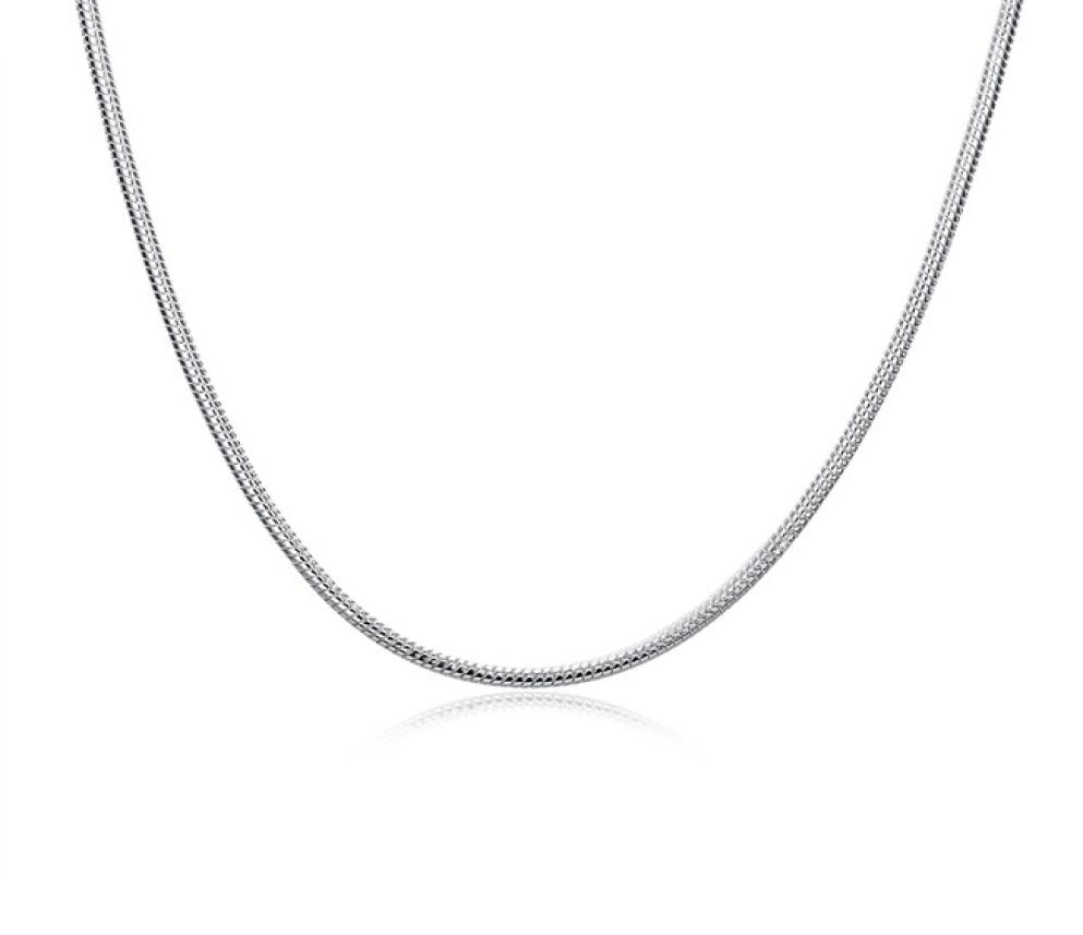 Plated sterling silver Chains (16 18 20 22 24)INCHS*3MM men's 3M bone necklace SN192 Top 925 silver plate Chains Necklaces jewelry