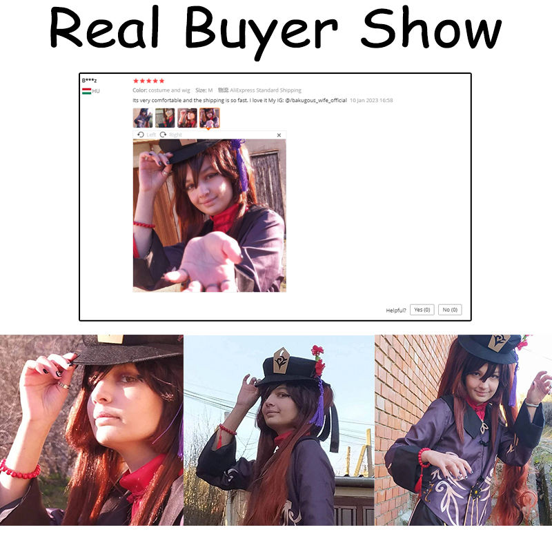 Theme Costume Genshin Impact Hu Tao Role playing Costume Hutao Chinese Style Costume Uniform Wig Anime Game Girl Halloween Costume 230404