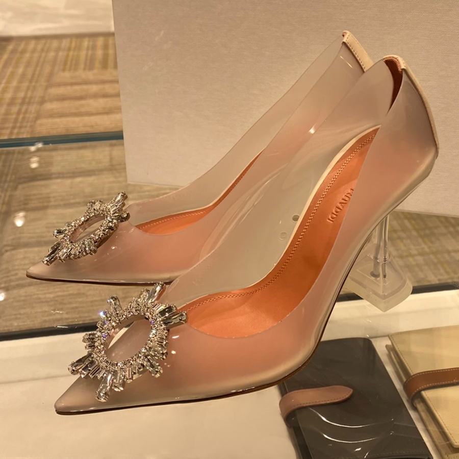 sandal Amina Muaddi begum heel clear wedding shoes Glass pump pvc 100mm high-heeled shoes crystal embellished bow accessory Pointed Toes party Evening shoes With box, 17
sandal Amina Muaddi begum heel clear wedding shoes Glass pump pvc 100mm high-heeled shoes crystal embellished bow accessory Pointed Toes party Evening shoes With box, 17