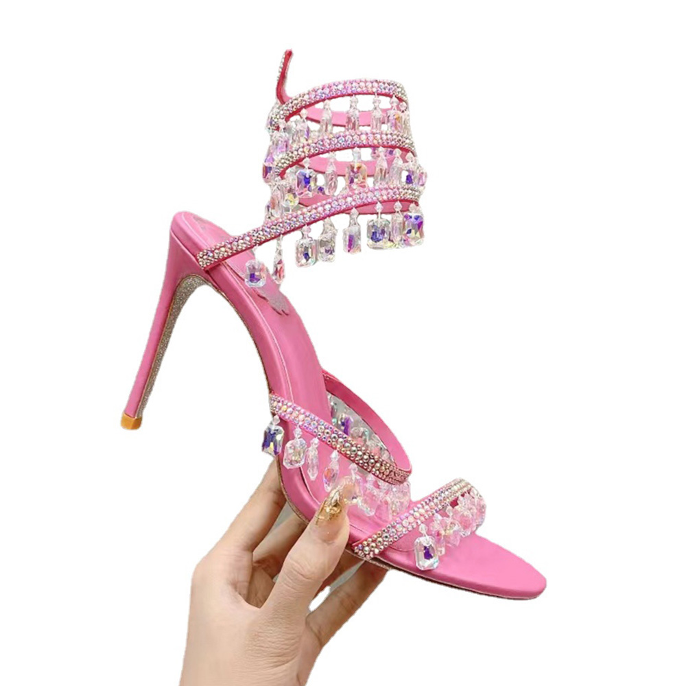 Snake Rene Crystal lamp Strass stiletto Heel sandals Evening shoes women high heeled 100mm Luxury Designers Ankle Wraparound shoe Women's dinner dress shoes 35-43, 25
Snake Rene Crystal lamp Strass stiletto Heel sandals Evening shoes women high heeled 100mm Luxury Designers Ankle Wraparound shoe Women's dinner dress shoes 35-43, 25