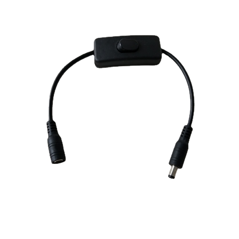 DC Power Plug Connectors 5.5x2.1mm 5.5mm 2.1mm Male to female Extension Connector Cable On/Off Switch