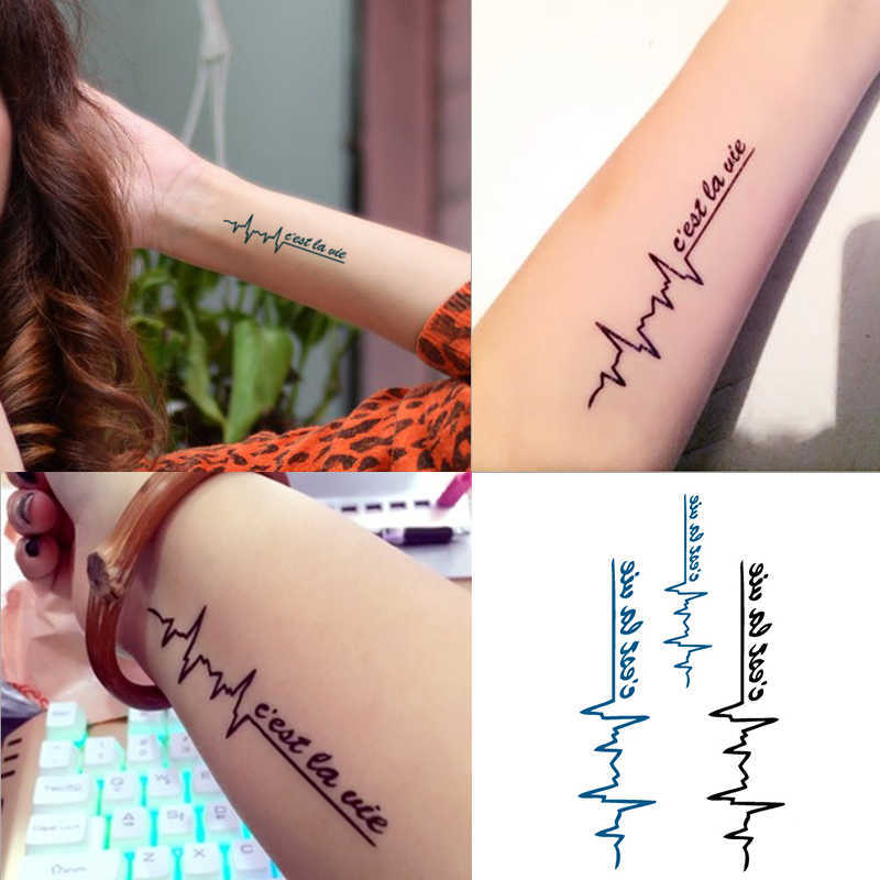 5 PC Temporary Tattoos Men's and Women's Temporary Tattoo Sticker Scar Tattoo Skull Snake Waterproof Moisture-Proof Lasting Tattoo Sticker D