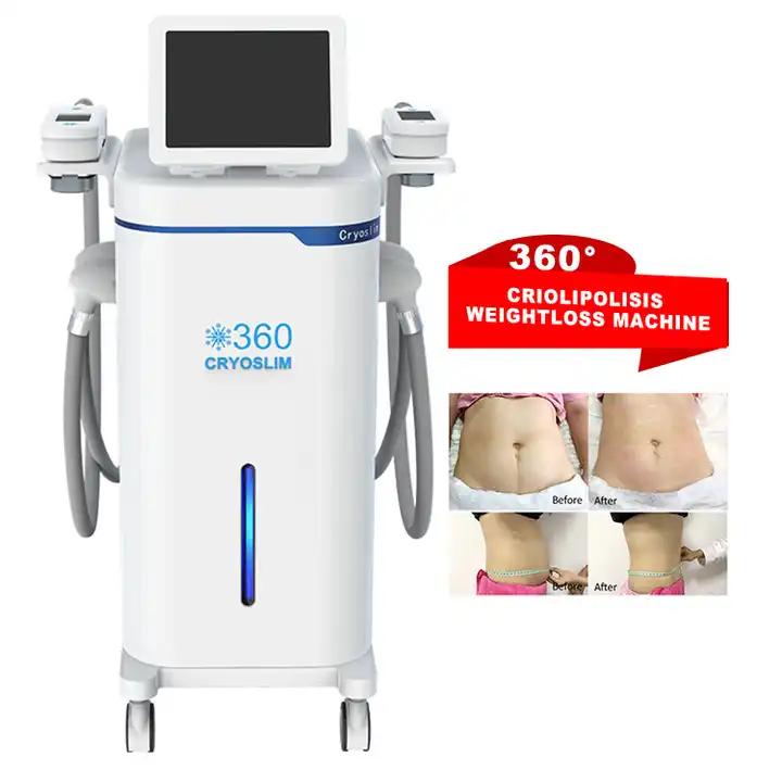 Latest Cryoskin Machine Fat Freezing Weight Loss Anti Cellulite Cryotherapy 4 Cryo Handles Vacuum Device Home Salon Use Equipment