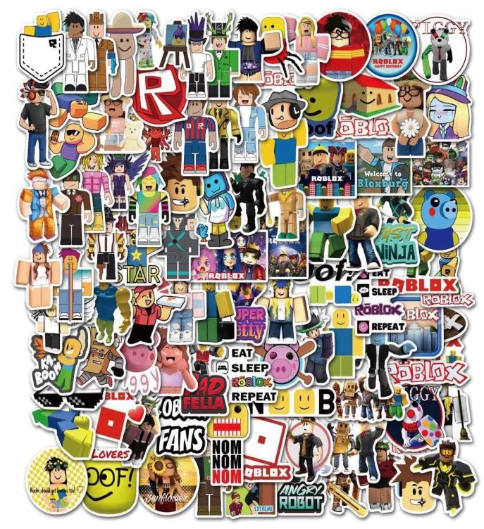 Car sticker 10/50/100pcs Funny Roblox DynaBlocks Stickers Graffiti Game Anime Decals for Laptop Stationery Water Bottle Cup Kids Toy