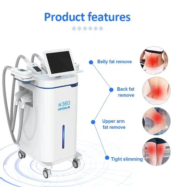 Latest Cryoskin Machine Fat Freezing Weight Loss Anti Cellulite Cryotherapy 4 Cryo Handles Vacuum Device Home Salon Use Equipment