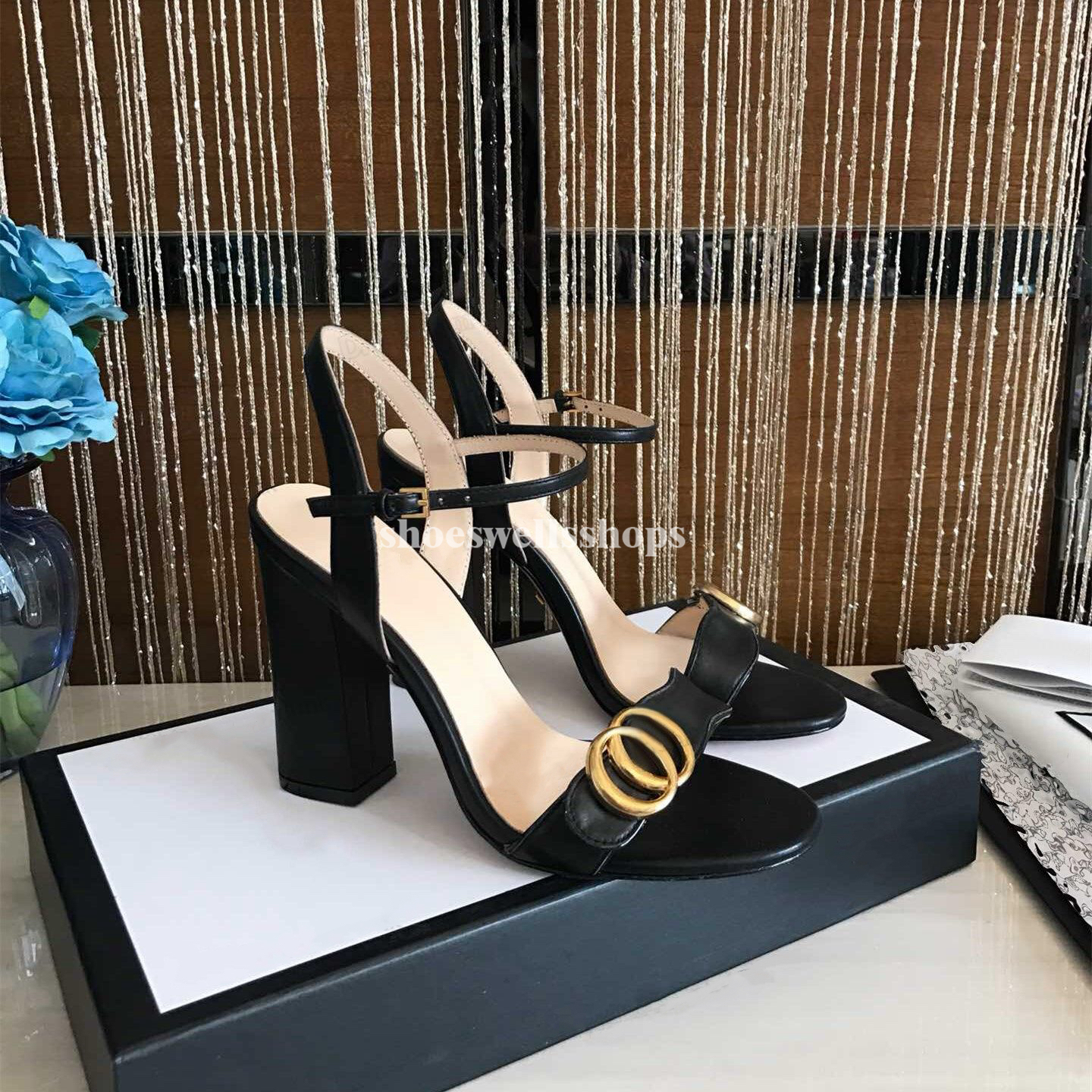 Classic High heeled sandals party 100% leather women Dance shoe designer sexy heels 10cm Suede Lady Metal Belt buckle Thick Heel shoes Woman Slides Large size 35-41, Color #6 heel 8cm
Classic High heeled sandals party 100% leather women Dance shoe designer sexy heels 10cm Suede Lady Metal Belt buckle Thick Heel shoes Woman Slides Large size 35-41, Color #6 heel 8cm