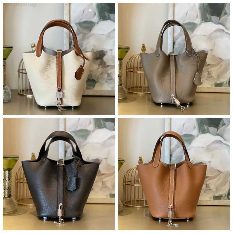 Designer Luxury Cm Vegetable Basket Togo Litchi Grain Calfskin Color Bucket Shoulder Bag Picotin, White brown color matching
Designer Luxury Cm Vegetable Basket Togo Litchi Grain Calfskin Color Bucket Shoulder Bag Picotin, White brown color matching