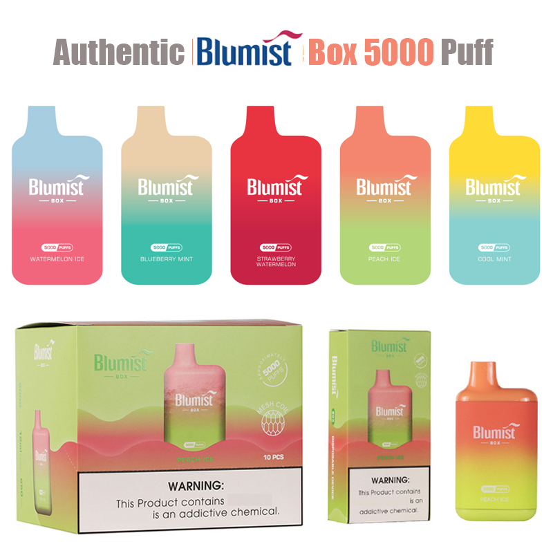 Blumist Box 5000 Puffs Disposable E Cigarettes 650mah Rechargeable Battery vapes desechables 12ml Pre-fill Mesh Coil BC 5000
Blumist Box 5000 Puffs Disposable E Cigarettes 650mah Rechargeable Battery vapes desechables 12ml Pre-fill Mesh Coil BC 5000