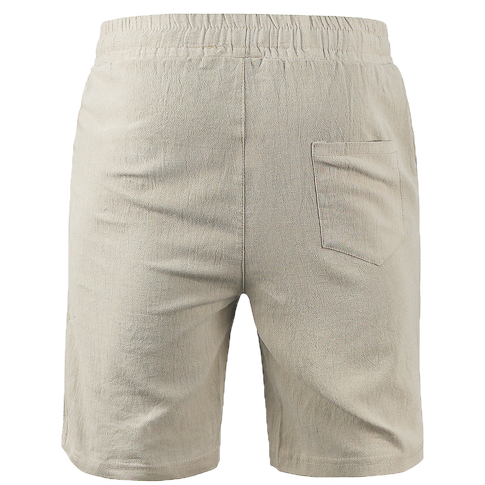 Mens Shorts Cotton en Pants Male Summer Breathable Solid Color Trousers Fiess Streetwear S3XL 230404