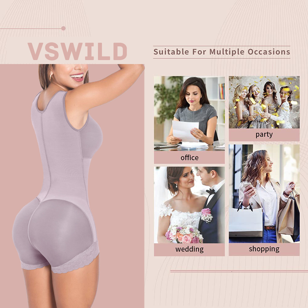 Women's Shapers Fajas Colombianas a zippered tight fitting garment for women who control their waist for slimming but enhance their body shape 23