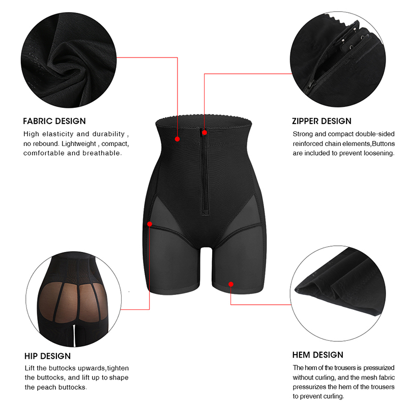 Women's Shapers Burvogue High Waist Shapewear underwear Hip lift Weight loss underwear Abdomen shaping Waist trainer 230404
