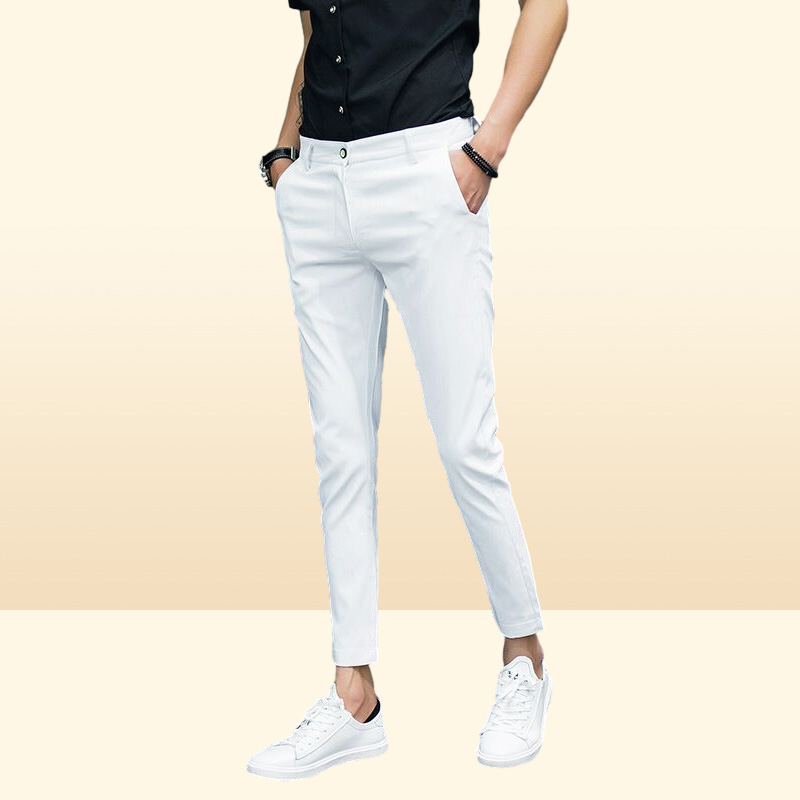 New Arrival Spring And Summer New Men039s SuitPants Slim Solid Color Simple Fashion Social Business Pants Casual Office Me6466656