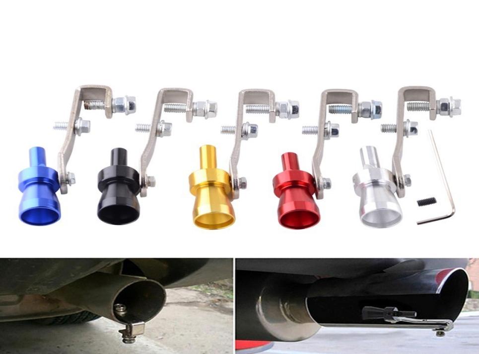 2X Universal Car Turbo Whistle Turbo Whistle Sound Muffler Blow Off Exhaust Tip Pipe Simulator Sound Pipe Size SMLXL