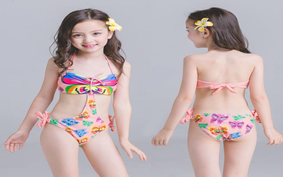 Swimsuits Girl One-piece Print Suit Swimwear Summer 1pcs Monokini Kids Bathing Suits Baby s Beachwear Backless
