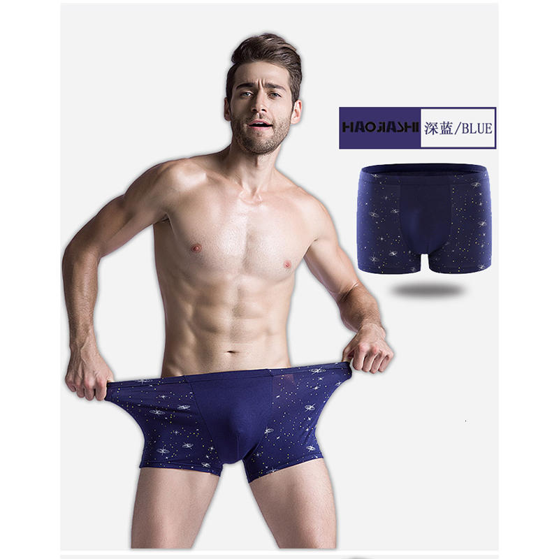 Underpants Men's Shorts 4Pcslot Selling Men's Underwear Boxing Module Men's Printed Boxing Shorts Men's Underwear 2XL-7XL 230404