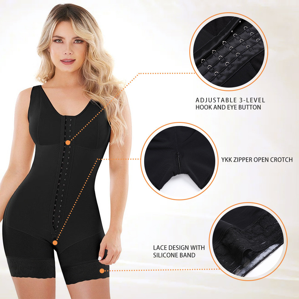 Women's Shapers High compression Fajas Colombianas short girl with chest suitable for daily and postoperative use of weight loss sheath for abdom