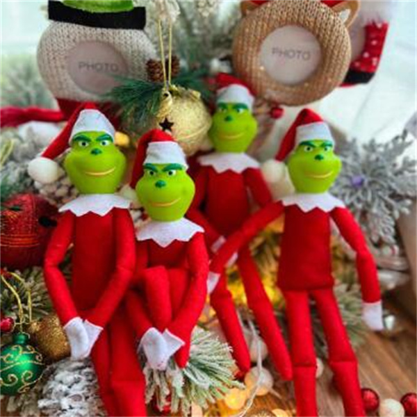 Christmas Decorations Green Monster Elf Ornament Pendant Christmas Doll Pendant Party Supply Christmas Decoration New Year GC2441