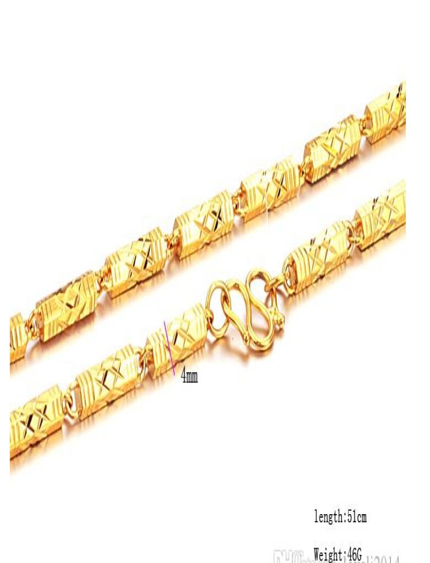 Fast Fine Jewelry 24k gold filled necklace Chain factory direct length51cm weight46g