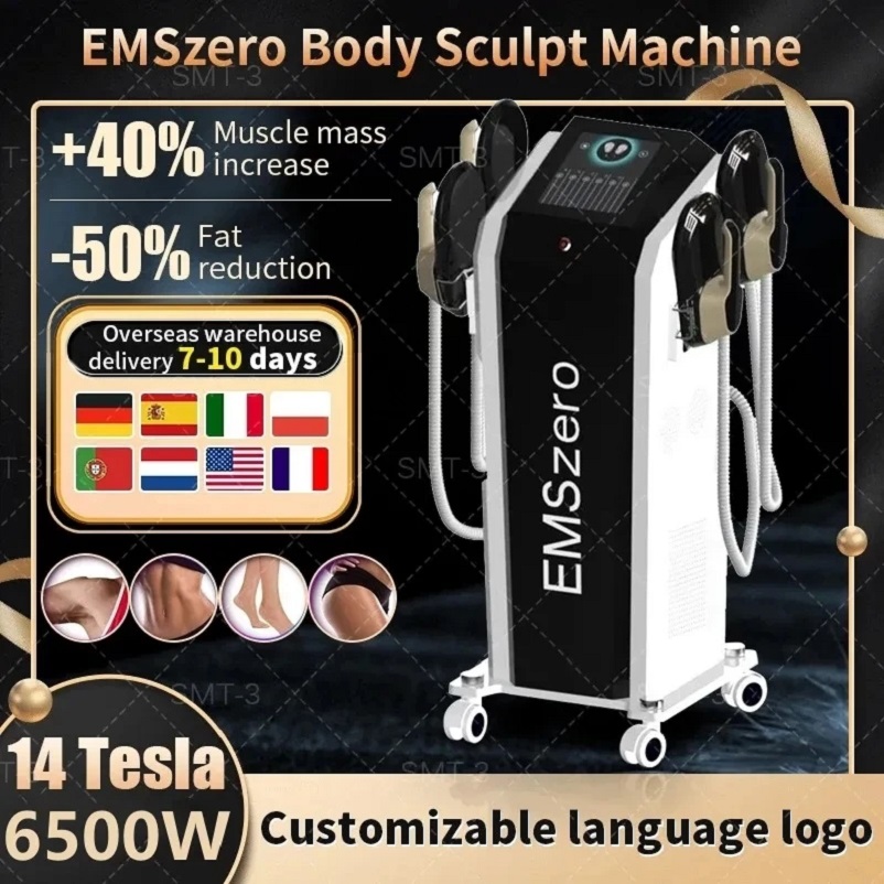 EMS Muscle Body Sculpting EMSzero Hi-EMT Slimming Machine 4 RF Handles And Pelvic Floor Muscle Stimulate Machine