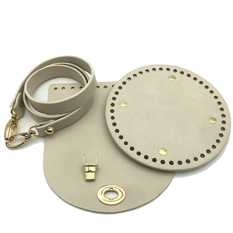 Bag Parts Accessories Suede Leather Strap Handmade Handbag Woven Set High Quality Bottoms With Hardware for DIY Shoulder 230404