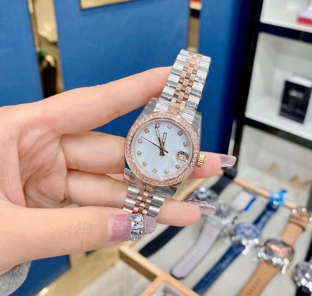 Women Watch Master dia-encrusted bezel nical automatic winding movement Stainless Steel case sapphire glass folding buckle 31mm dial kl6 fd