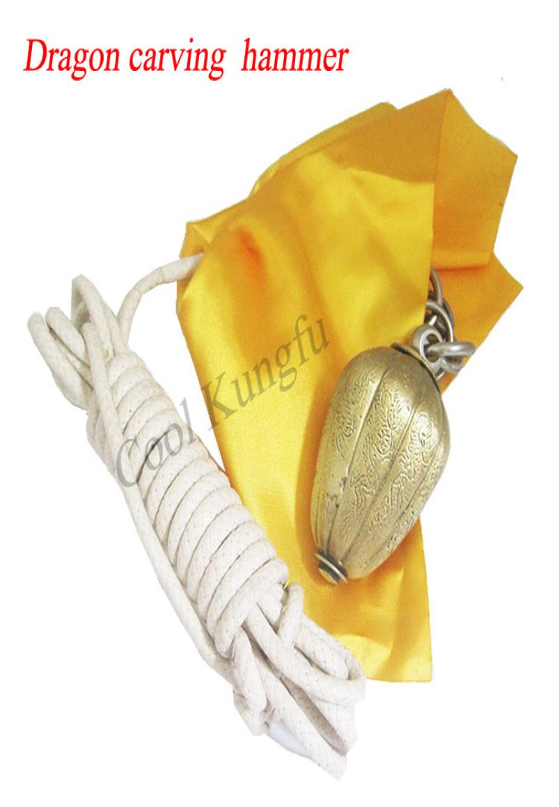 Meteor hammer brass Dragon carving hammer Chinese Kungfu martial art