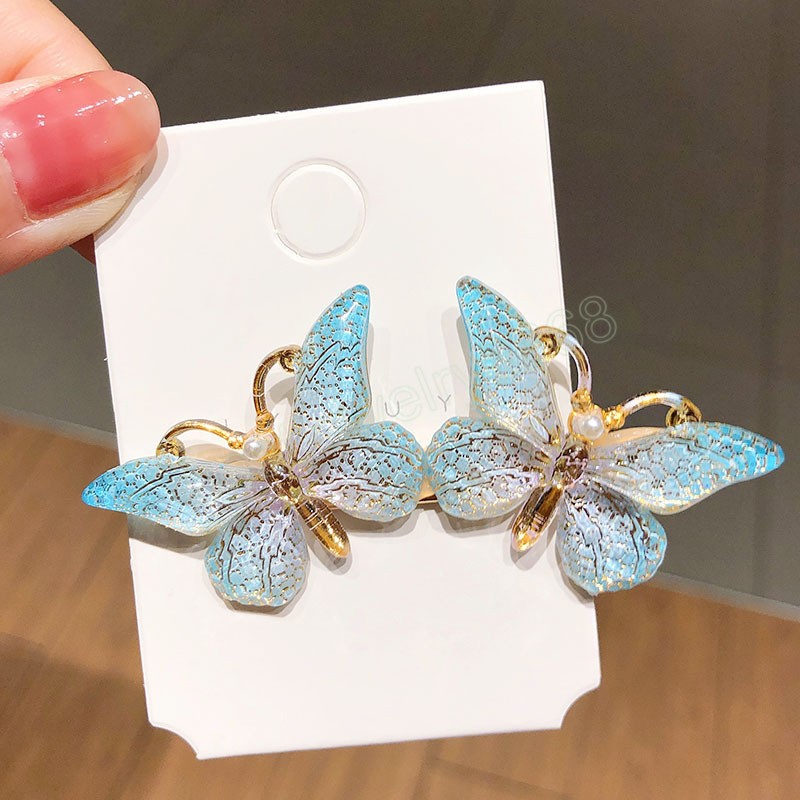 Cute Colorful Butterfly Hairpin For Women Girls Sweet Hair Clip Barrette Headband Fashion Hair Ornament Accessories