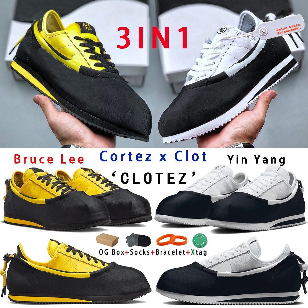 With Box Clot Cortez SP CLOTEZ Designer Shoes Edison Chen Bruce Lee Yin Yang 3 in 1 fashion sneakers for men women genuine leather loafers lace-up low top causal trainers, 2. yin yang
With Box Clot Cortez SP CLOTEZ Designer Shoes Edison Chen Bruce Lee Yin Yang 3 in 1 fashion sneakers for men women genuine leather loafers lace-up low top causal trainers, 2. yin yang