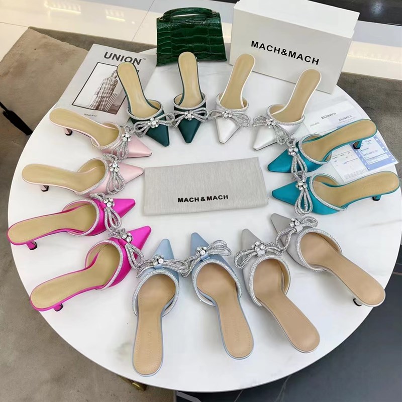 Mach&Mach high heelel Slippers for womens mach Satin Fashion Bow Dress shoes Crystal Embellished rhinestone Evening shoe stiletto Heel ankle strap Designers 6.5CM, Ivory
Mach&Mach high heelel Slippers for womens mach Satin Fashion Bow Dress shoes Crystal Embellished rhinestone Evening shoe stiletto Heel ankle strap Designers 6.5CM, Ivory