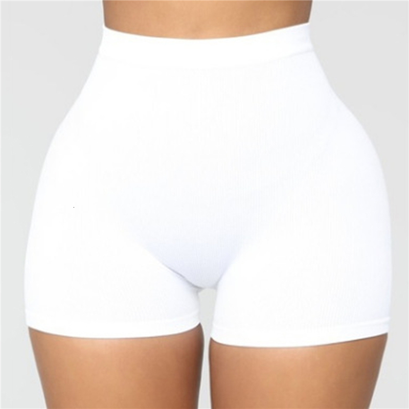 Womens Shorts Summer Women Casual High Elastic Waist Tight Fitness Slim Skinny Dancing Solid Color Female Girl Exercise 230404