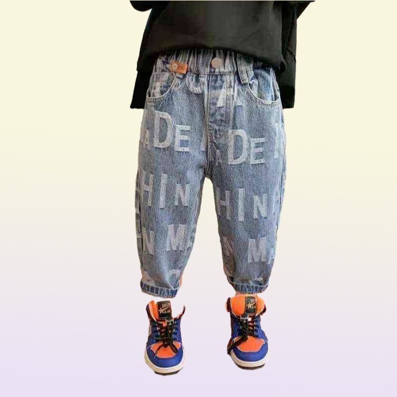 toddler Boys Casual Jeans Trousers spring Autumn Denim Pants for Kids boy Children Loose Clothing 6 8 10 12 years 220209