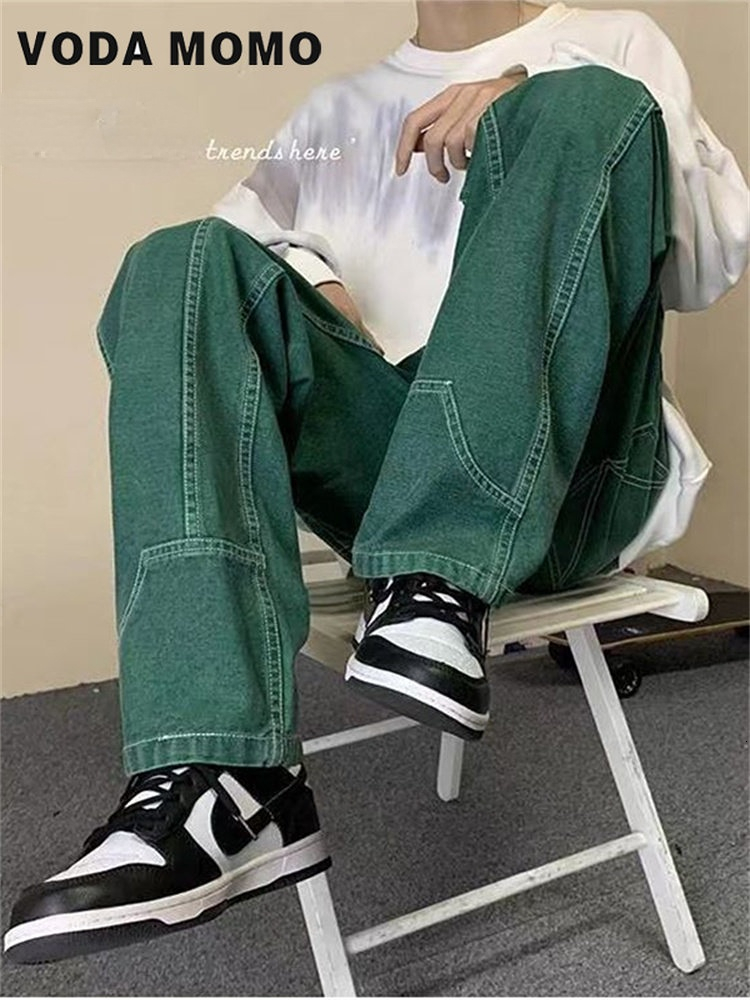 Women's Jeans Summer High Waist Wide Leg Denim Trouser Baggy Streetwear Fashion Straight Cargo Pants Retro High Street Original Stay Jeans 230404