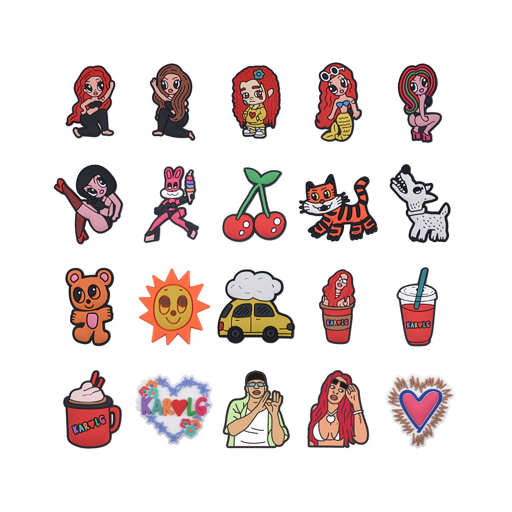 Eco-friendly Karol g manna sera bonito Custom Cartoon Logo Soft Rubber PVC Croc Shoe Charms for Shoes Accessories
Eco-friendly Karol g manna sera bonito Custom Cartoon Logo Soft Rubber PVC Croc Shoe Charms for Shoes Accessories