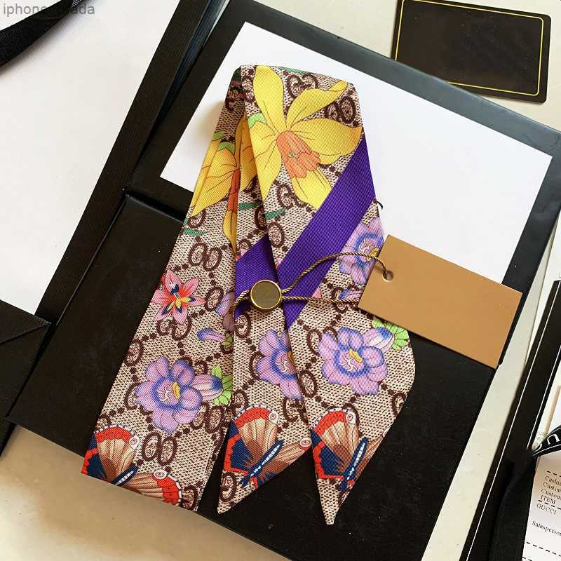woman Silk Scarf Fashion Letter Headband luxury Brand Small Scarf travel Variable Headscarf Accessories Activity Gift aaa11