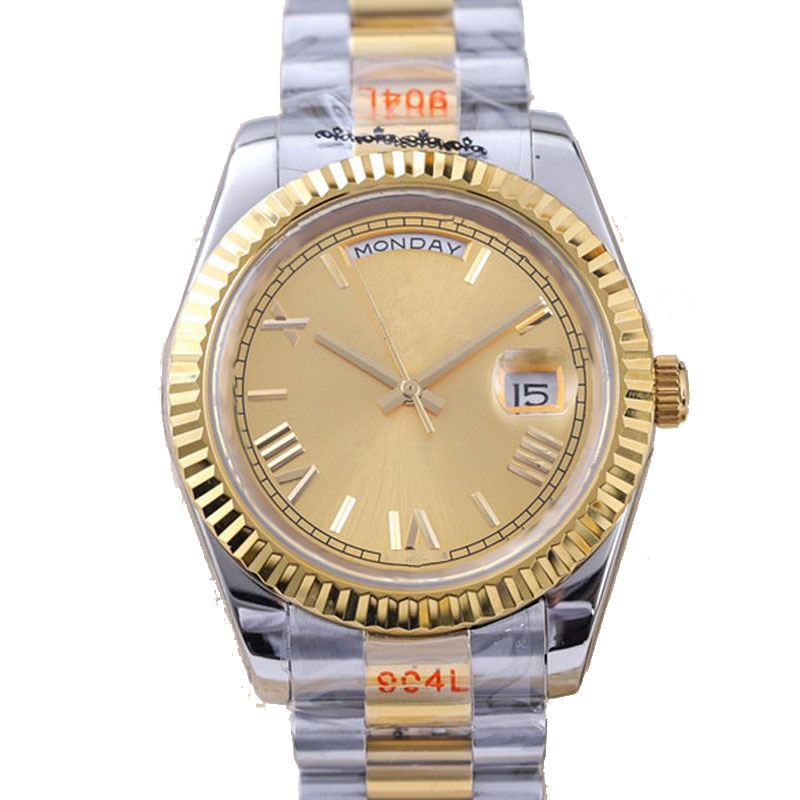 Mens watch Designer Week watches Day date automatic 40mm Gold 904L stainless steel folding buckle waterproof Luminous Mechanical Wristwatches gift for friend, 04
Mens watch Designer Week watches Day date automatic 40mm Gold 904L stainless steel folding buckle waterproof Luminous Mechanical Wristwatches gift for friend, 04